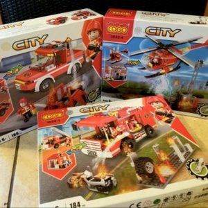 Firefighter City  534-Pc Building Blocks 3 SETS!!!